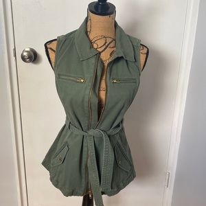 GUESS Olive Green Cotton Vest